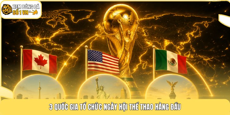 FIFA World Cup - Siêu Giải Đấu 48 Đội Bùng Nổ Cùng Socolive 3 3 quốc gia tổ chức ngày hội thể thao hàng đầu
